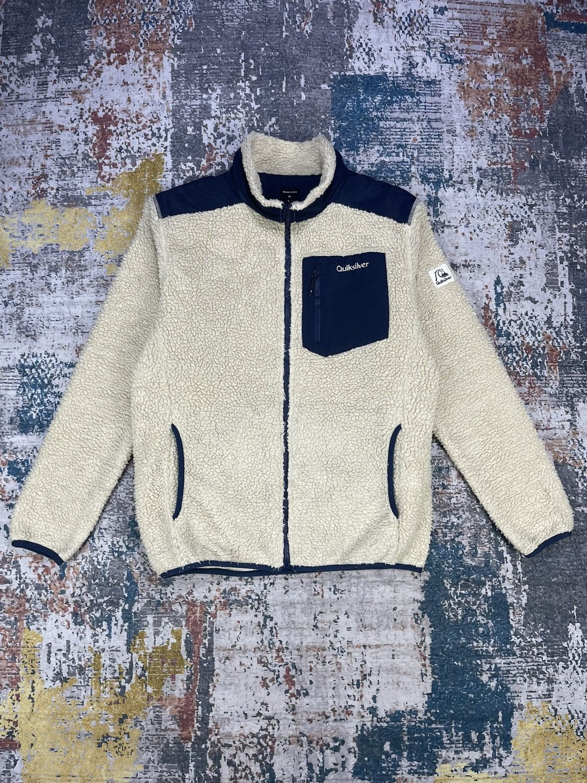 Quiksilver Quicksilver Vintage Retro BOA Fleece Jackets Size US M / EU 48-50 / 2 - 1 Thumbnail