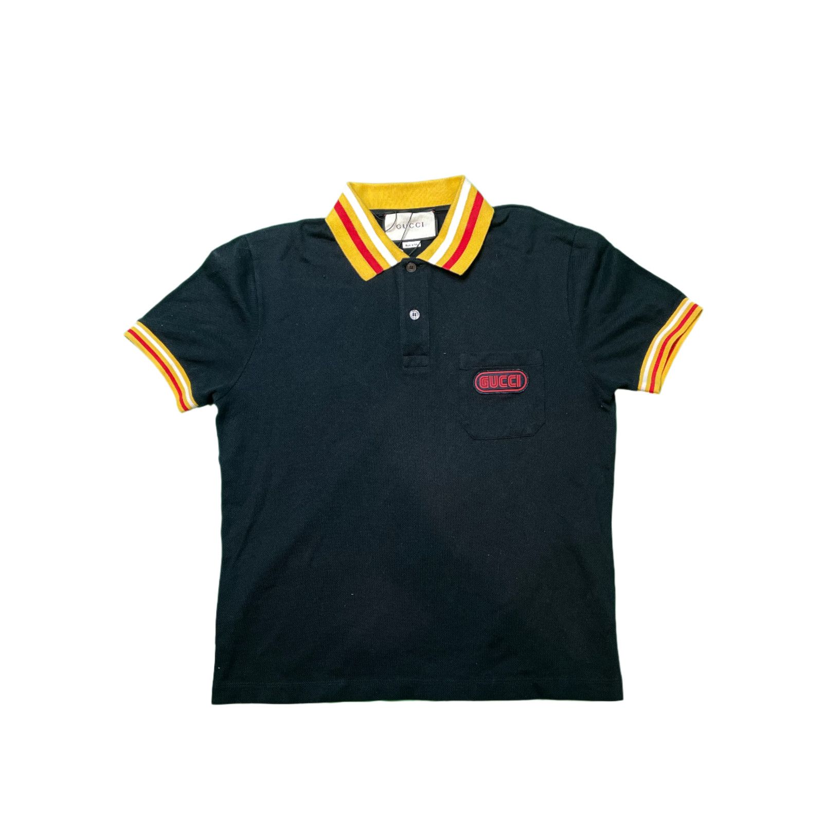 Gucci Gucci Bee Black & Yellow Polo Size US M / EU 48-50 / 2 - 1 Thumbnail
