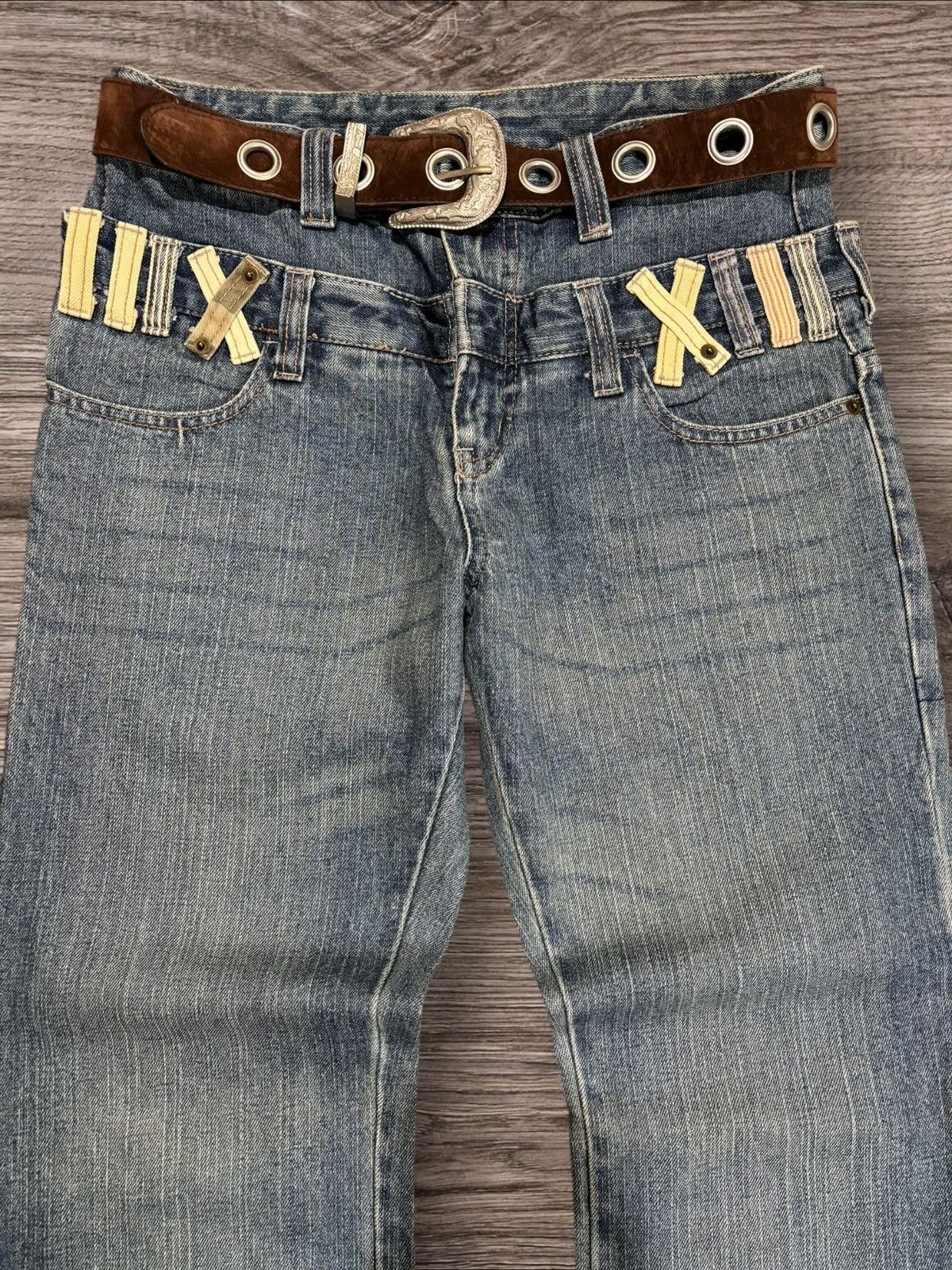 Vintage Vtg Japanese Brand Double Waist Faded Bondage Punk Jeans Size US 30 / EU 46 - 6 Thumbnail