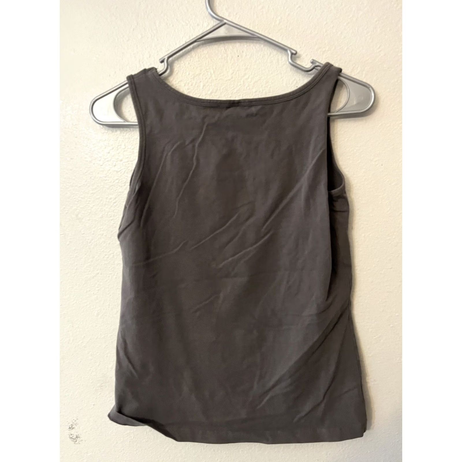 H&M H&M LOGG Tank Women Medium Gray Solid Cotton Modal Blouse Muscle Shirt Sleeveless Camisole Size M / US 6-8 / IT 42-44 - 3 Thumbnail