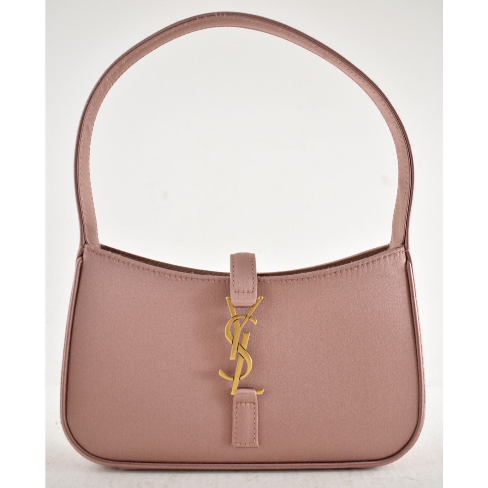 Yves Saint Laurent Saint Laurent Mini Le 5 A 7 Hobo Dragee Pink Satin Gold YSL Size ONE SIZE - 2 Thumbnail