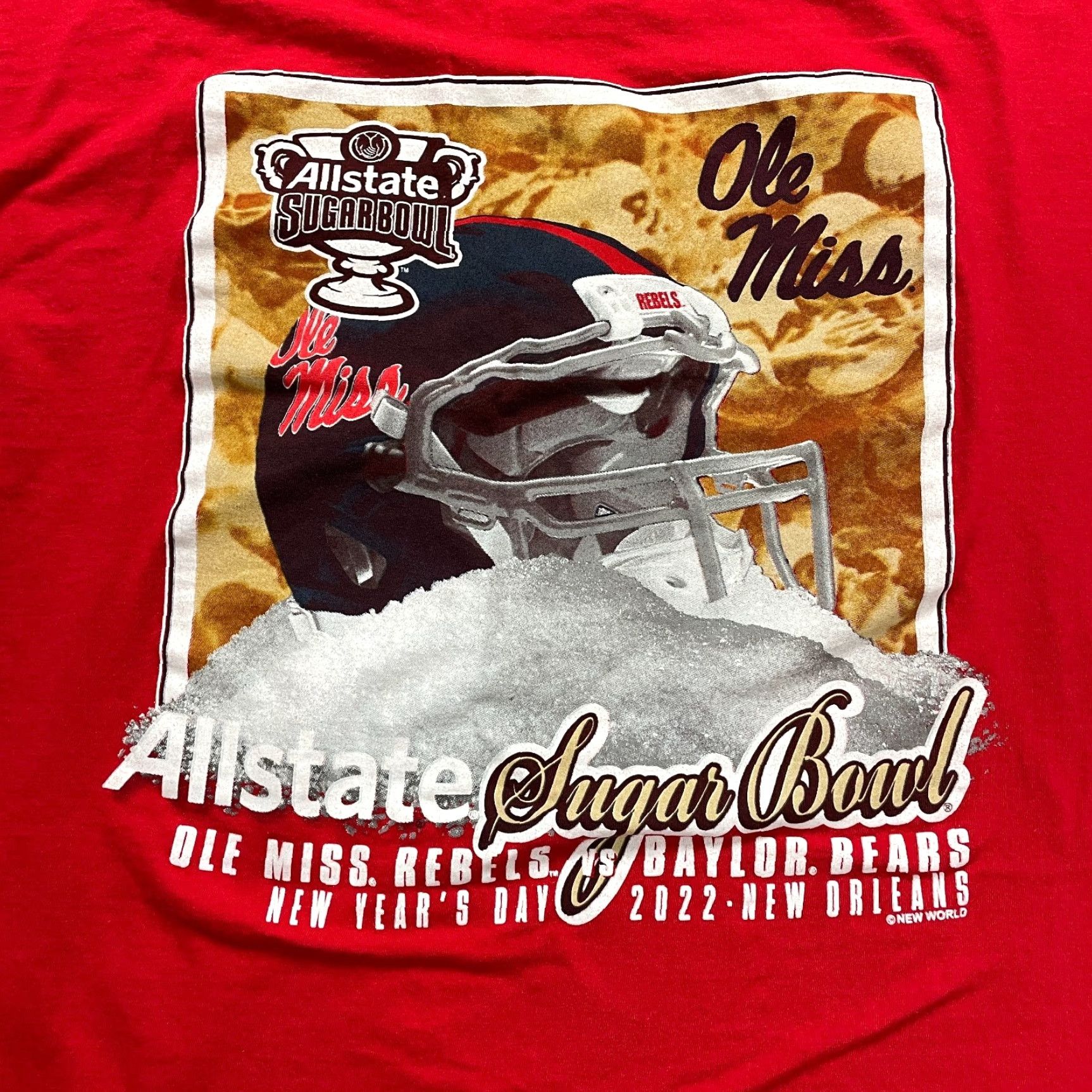 Gildan Gildan Softstyle Men’s 2XL T-Shirt Graphic Tee Crew Neck Short Sleeve Cotton Red Allstate Sugar Bowl Football Size US XXL / EU 58 / 5 - 3 Thumbnail