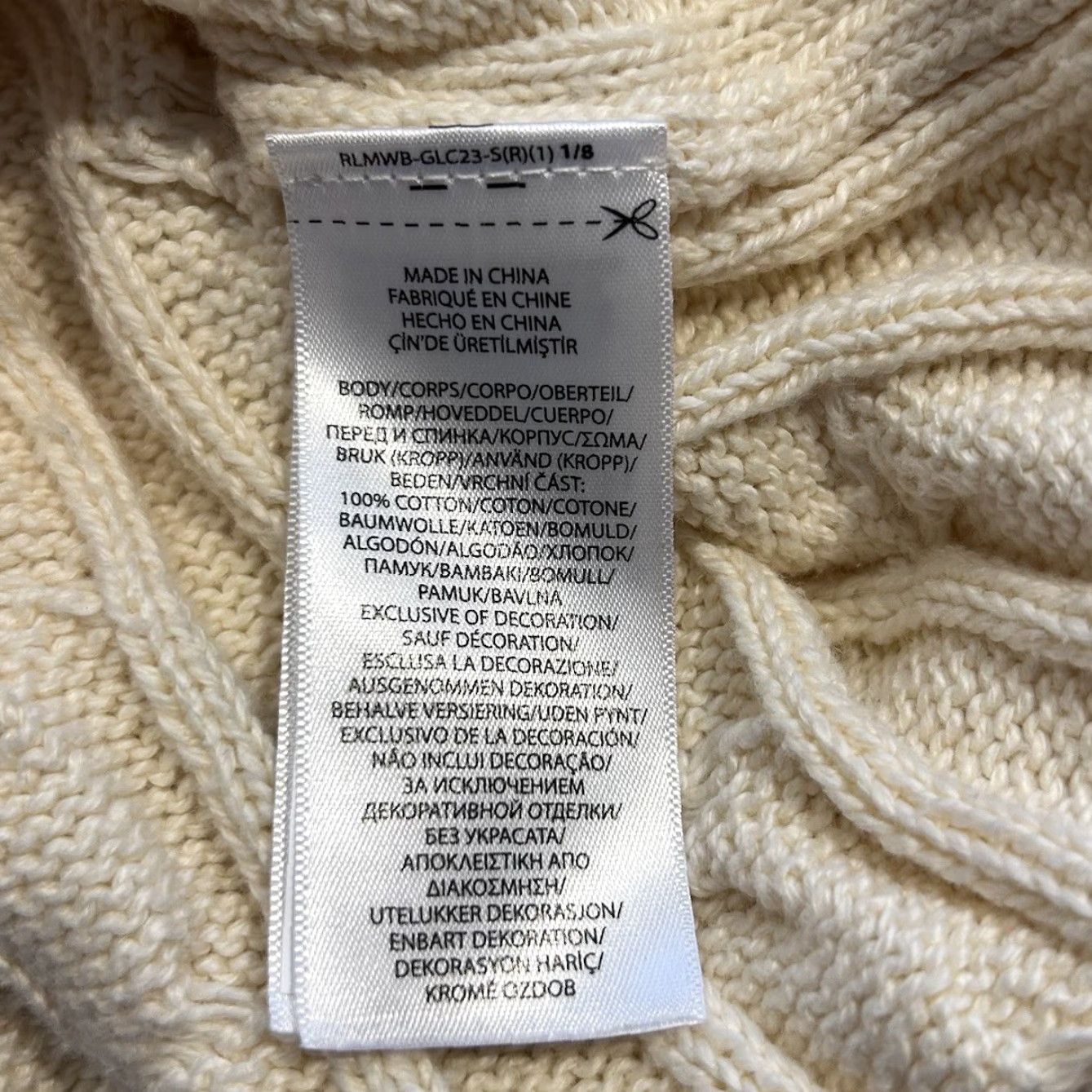 Polo Ralph Lauren Polo Ralph Lauren Sweater Pullover Cable-Knit 4XLT Long Sleeve Ivory Cotton Knit Logo Crew Neck Big & Tall Men Regular Vintage: No Size US XXL / EU 58 / 5 - 5 Thumbnail