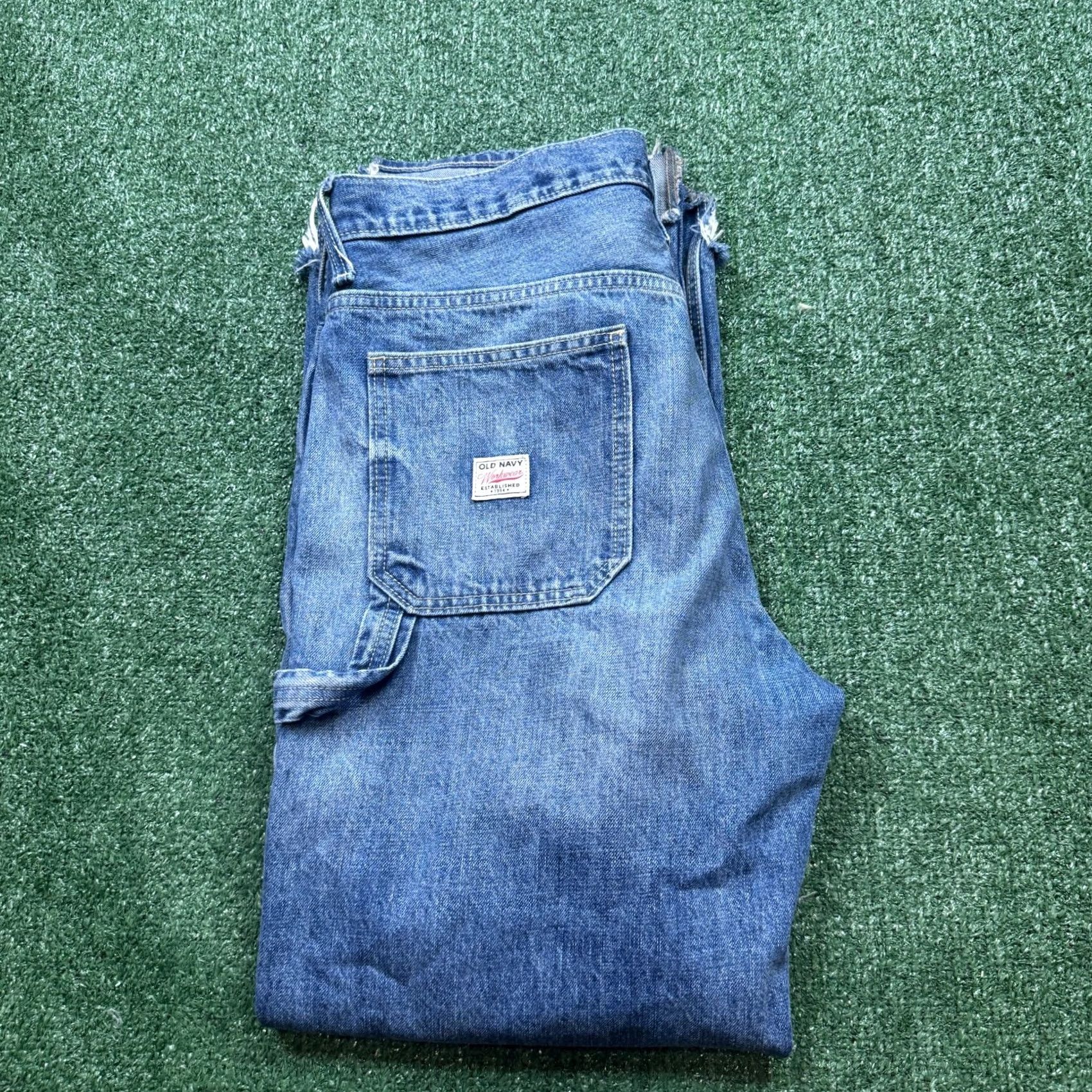 Old Navy Old Navy Jeans 90s Baggy 34x32 Blue Denim 5-Pocket Men Straight Relaxed Vintage 90s Theme Mens Jeans Size US 34 / EU 50 - 7 Thumbnail