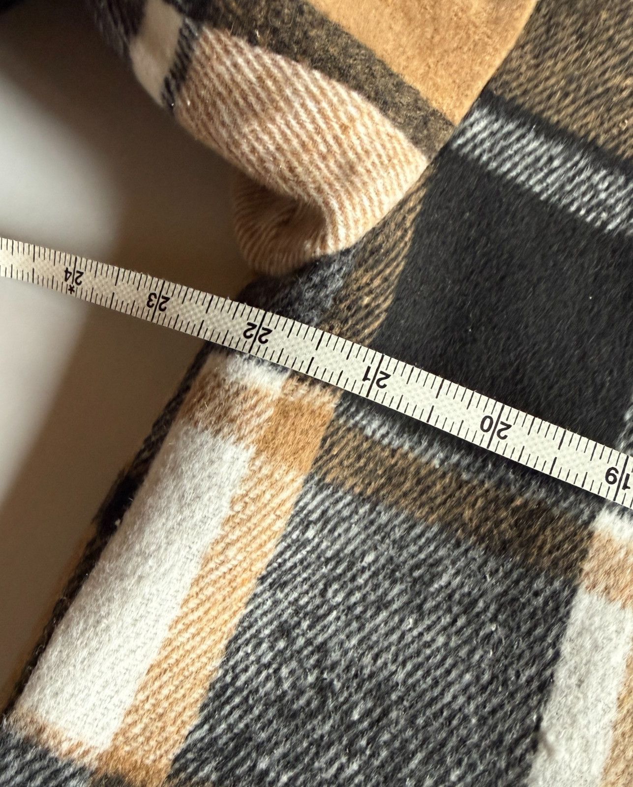 Shein SHEIN Plaid Tan/ Black Long Double Breasted Coat Size US M / EU 48-50 / 2 - 7 Thumbnail