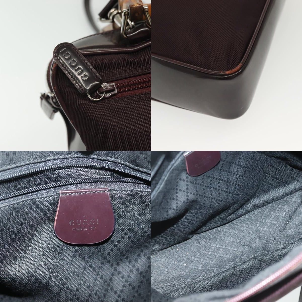 Gucci GUCCI Bamboo Hand Bag Nylon Black Silver 000 000 Size ONE SIZE - 11 Thumbnail