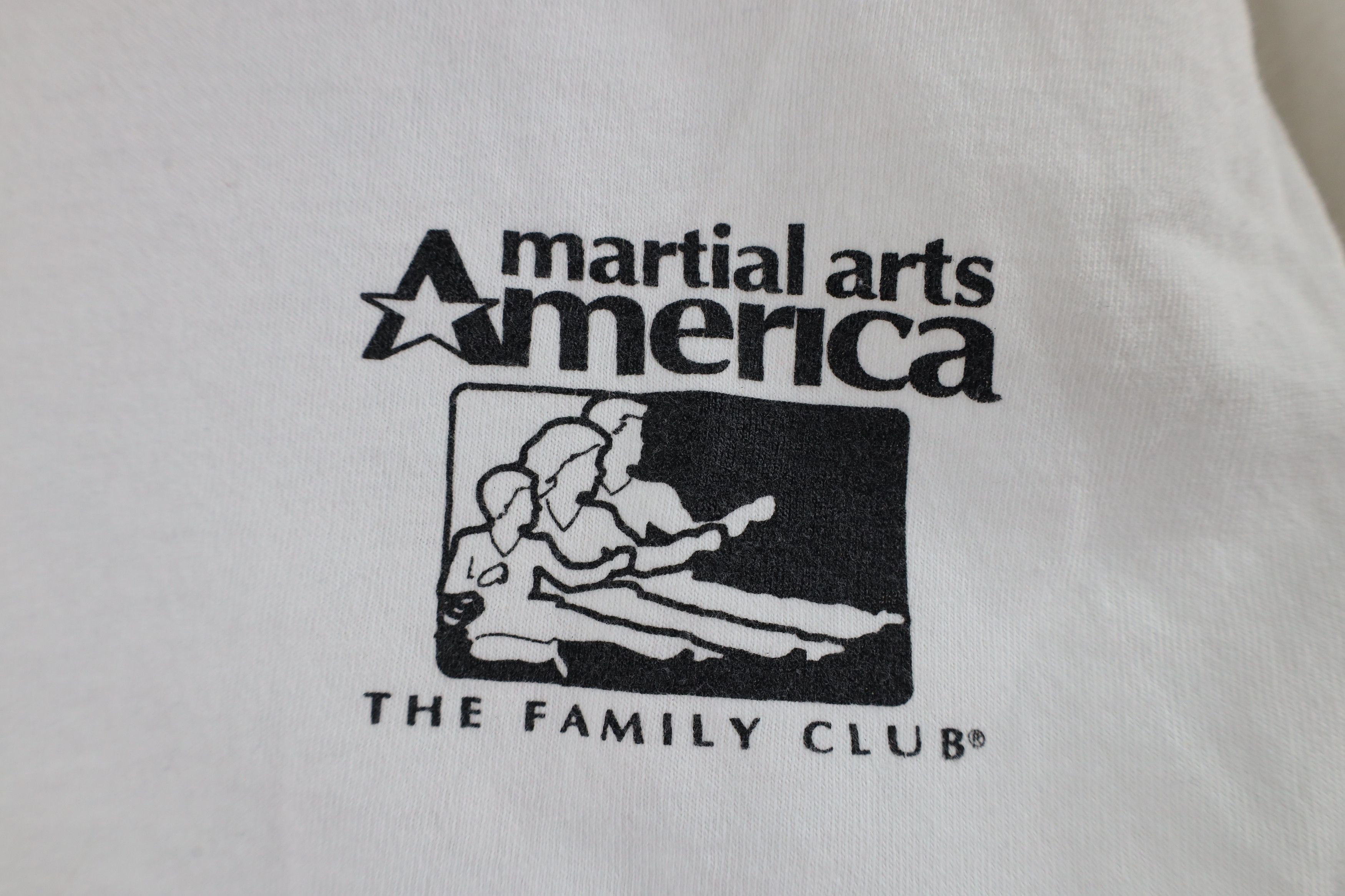 Vintage Vintage 90s Martial Arts America T-Shirt White Cotton Size US M / EU 48-50 / 2 - 4 Thumbnail