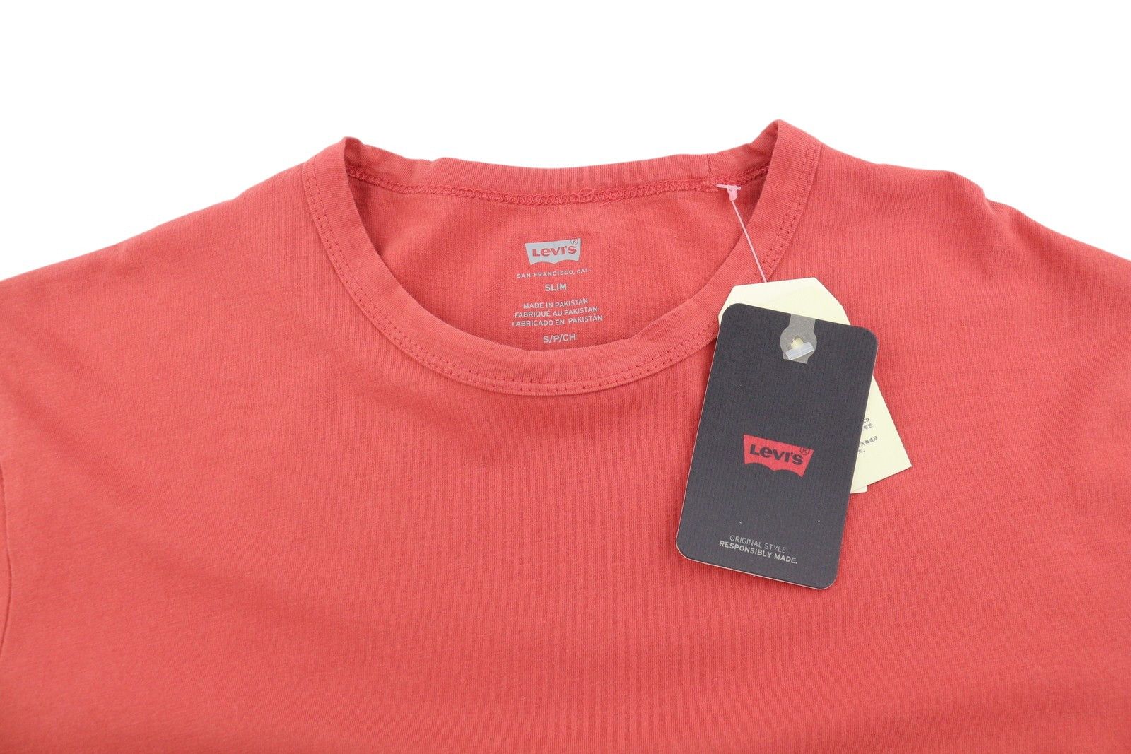 Levi's SLIM S Red Tricot Cotton Crew Neck T-Shirt 87855 Size US S / EU 44-46 / 1 - 5 Thumbnail