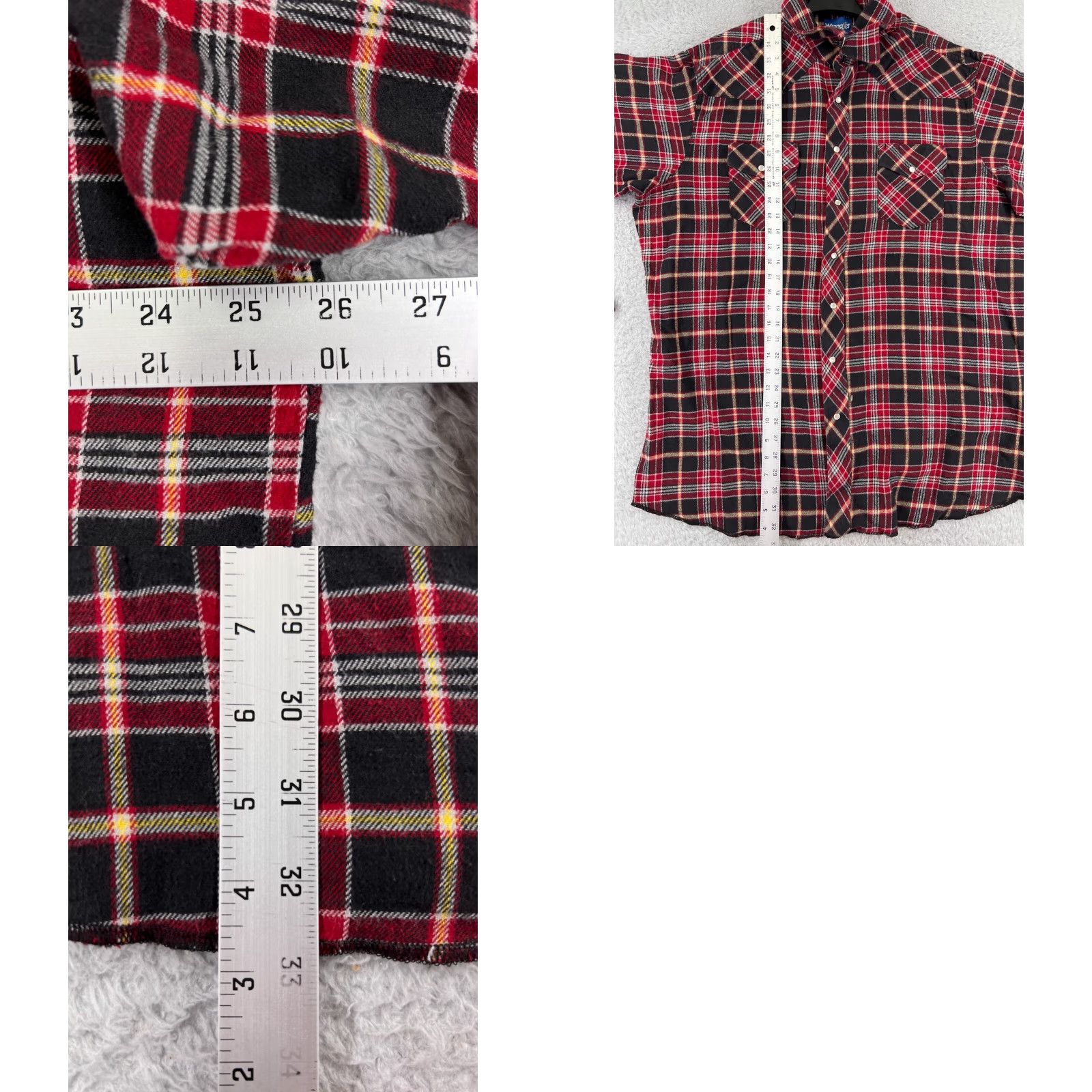 Wrangler Wrangler Shirt Men 2XL Red Plaid Western Flannel Button-Up 100% Cotton Size US XXL / EU 58 / 5 - 9 Thumbnail
