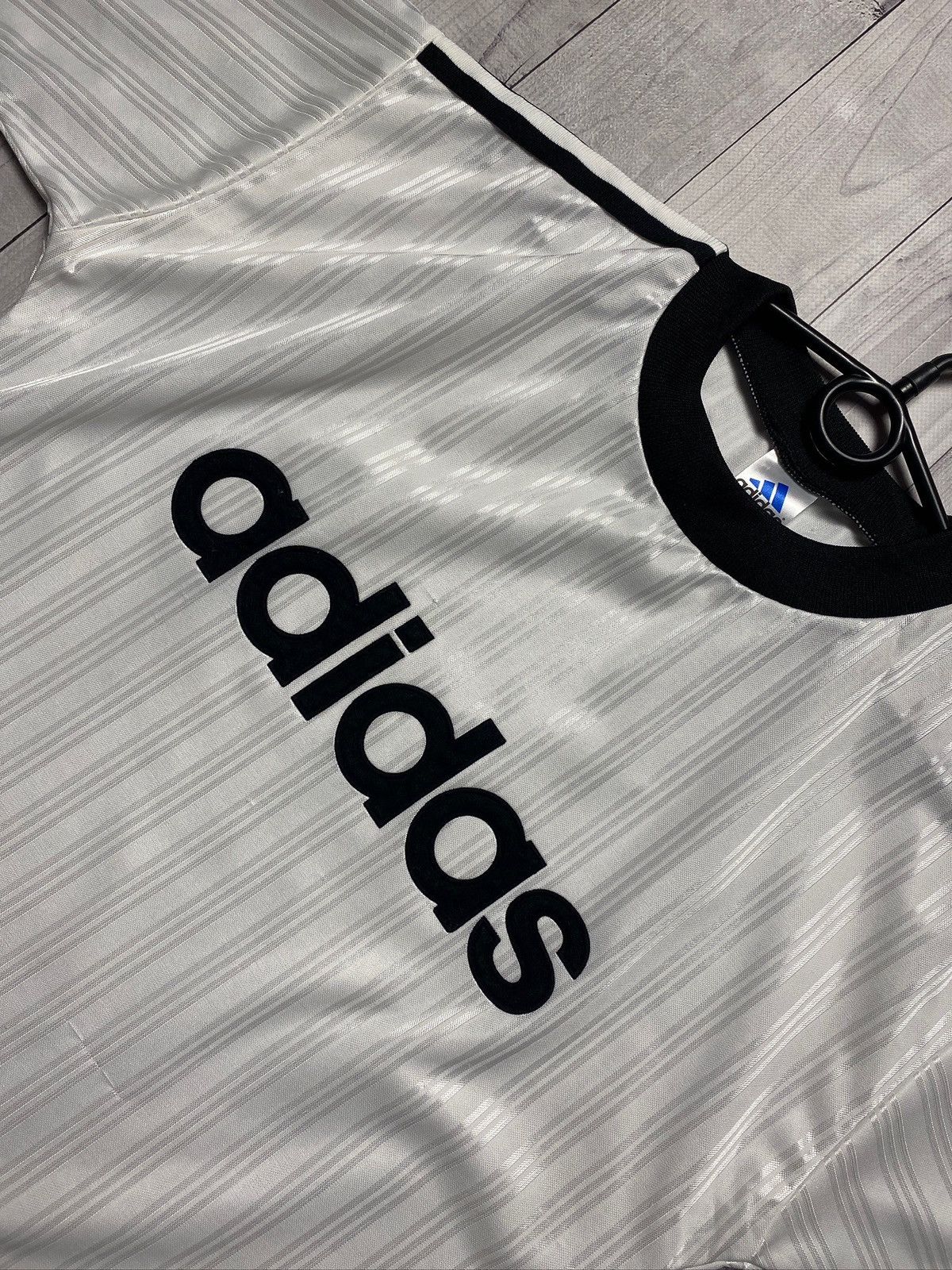 Vintage Adidas monogram jersey stripes big logo tee S-XS Size US S / EU 44-46 / 1 - 3 Thumbnail