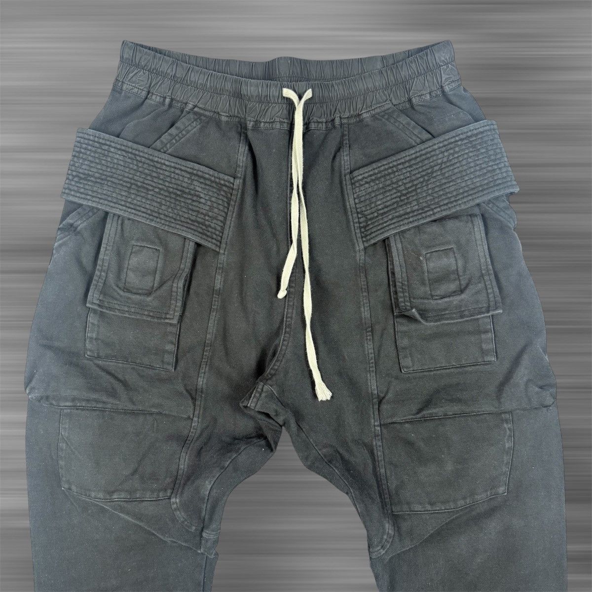 Rick Owens Rick Owens DRKSHDW Black 'Creatch' Cargo Pants Size US 32 / EU 48 - 2 Thumbnail