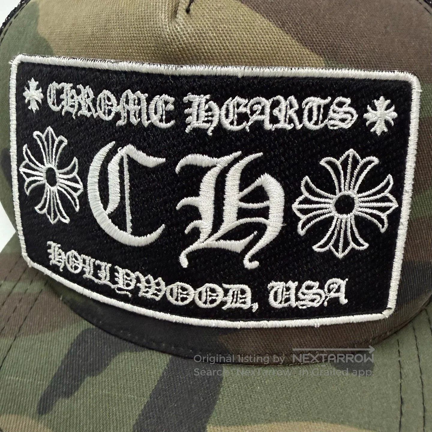 Chrome Hearts chrome hearts camo logo trucker cap. Size ONE SIZE - 2 Thumbnail