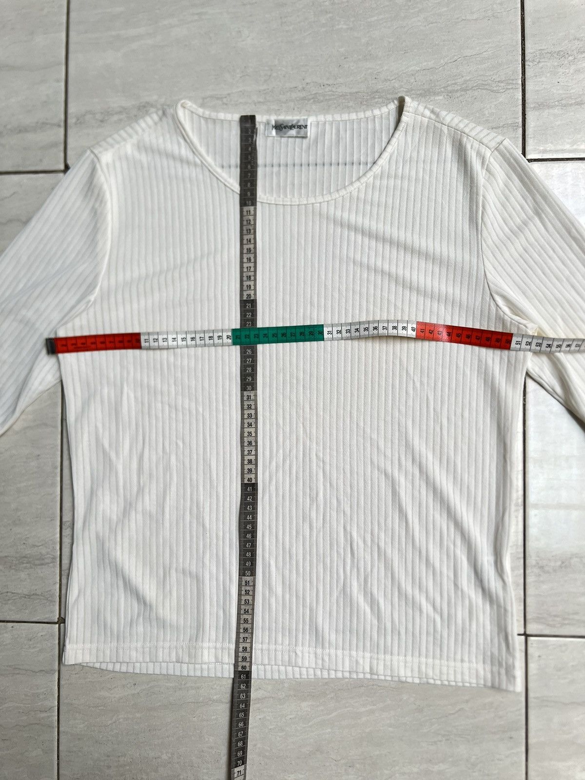 Yves Saint Laurent YSL Yves Saint Lauren White Pleats T-shirt Size US S / EU 44-46 / 1 - 2 Thumbnail