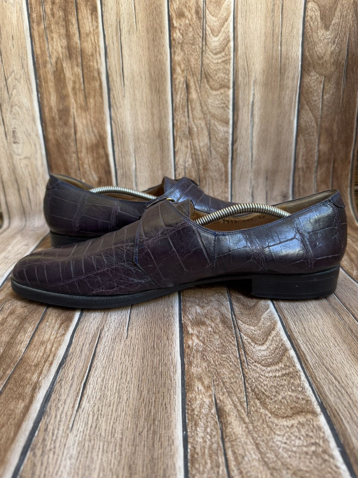 Genuine Leather × Mauri Genuine alligator skin single monk Size US 12 / EU 45 - 7 Thumbnail
