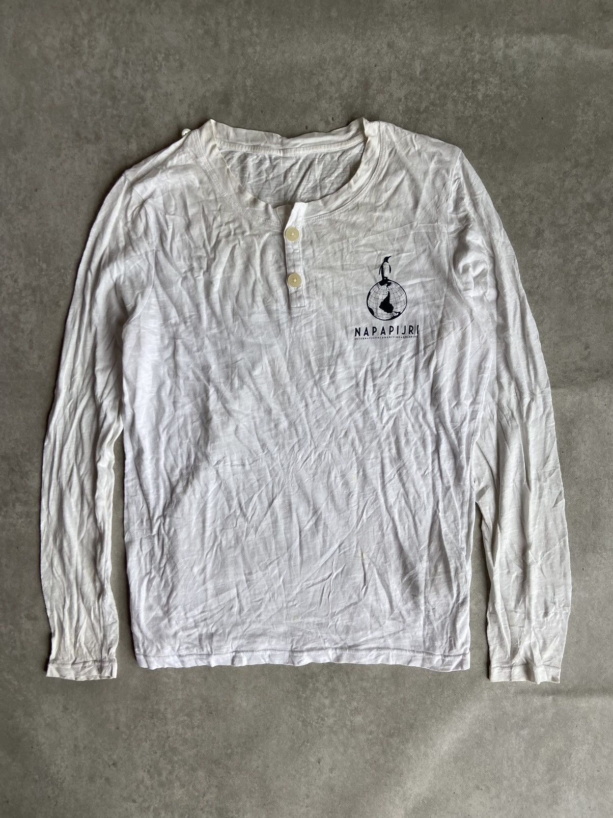 Napapijri Vintage Napapijri Penguin Logo White Long Sleeve Size US M / EU 48-50 / 2 - 1 Thumbnail