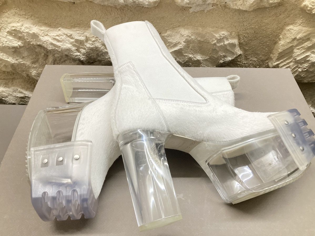 Rick Owens NEVER WORN/ Rick Owens Chalk White Grill Kiss Boots Size US 8 / EU 41 - 12 Thumbnail