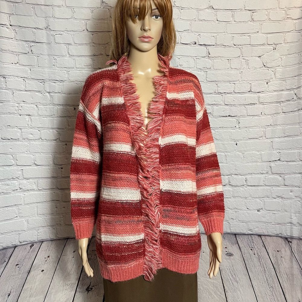 Other NWT New $146 Kontatto Mohair Open Front Fringe Cardigan Mad Size M / US 6-8 / IT 42-44 - 3 Thumbnail