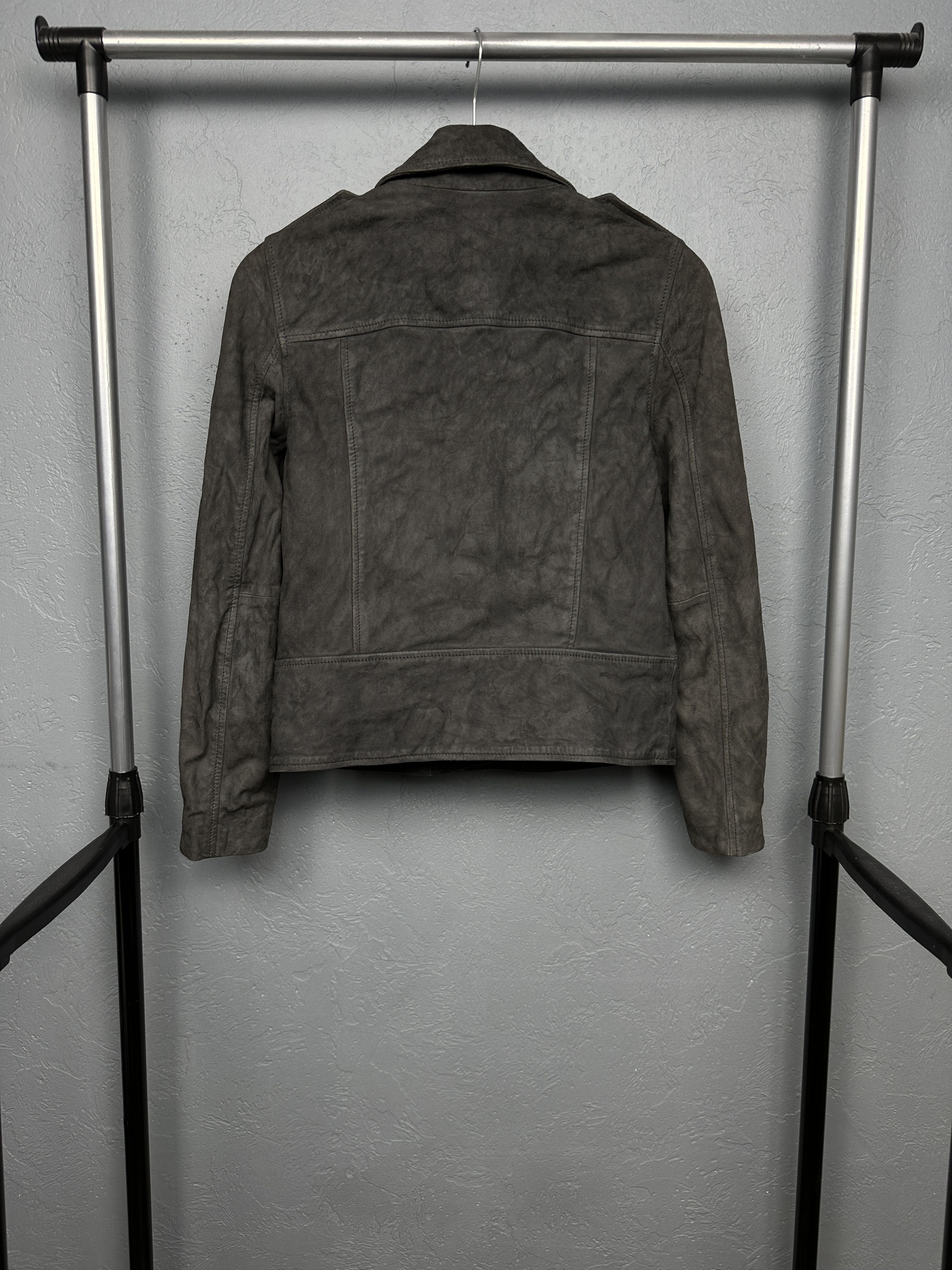 Allsaints Allsaints Womens Holme Biker Suede Leather Jacket Size S / US 4 / IT 40 - 6 Thumbnail