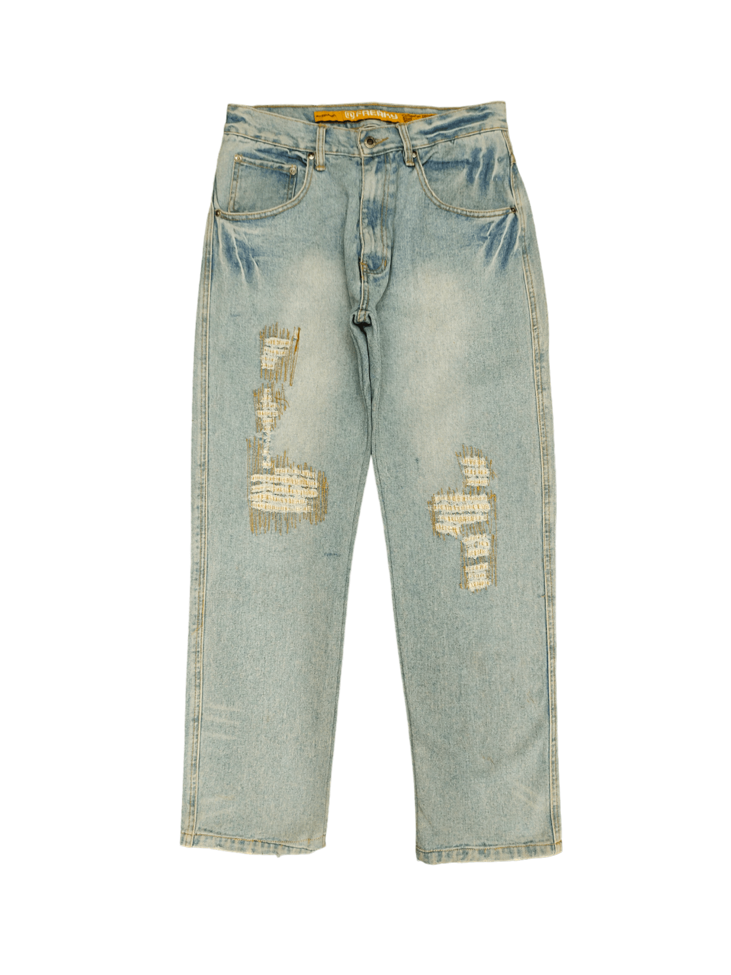 image of Baggy Jeans Freaky Massive 808 Distressed Denim Y2K, Men's (Size 32)