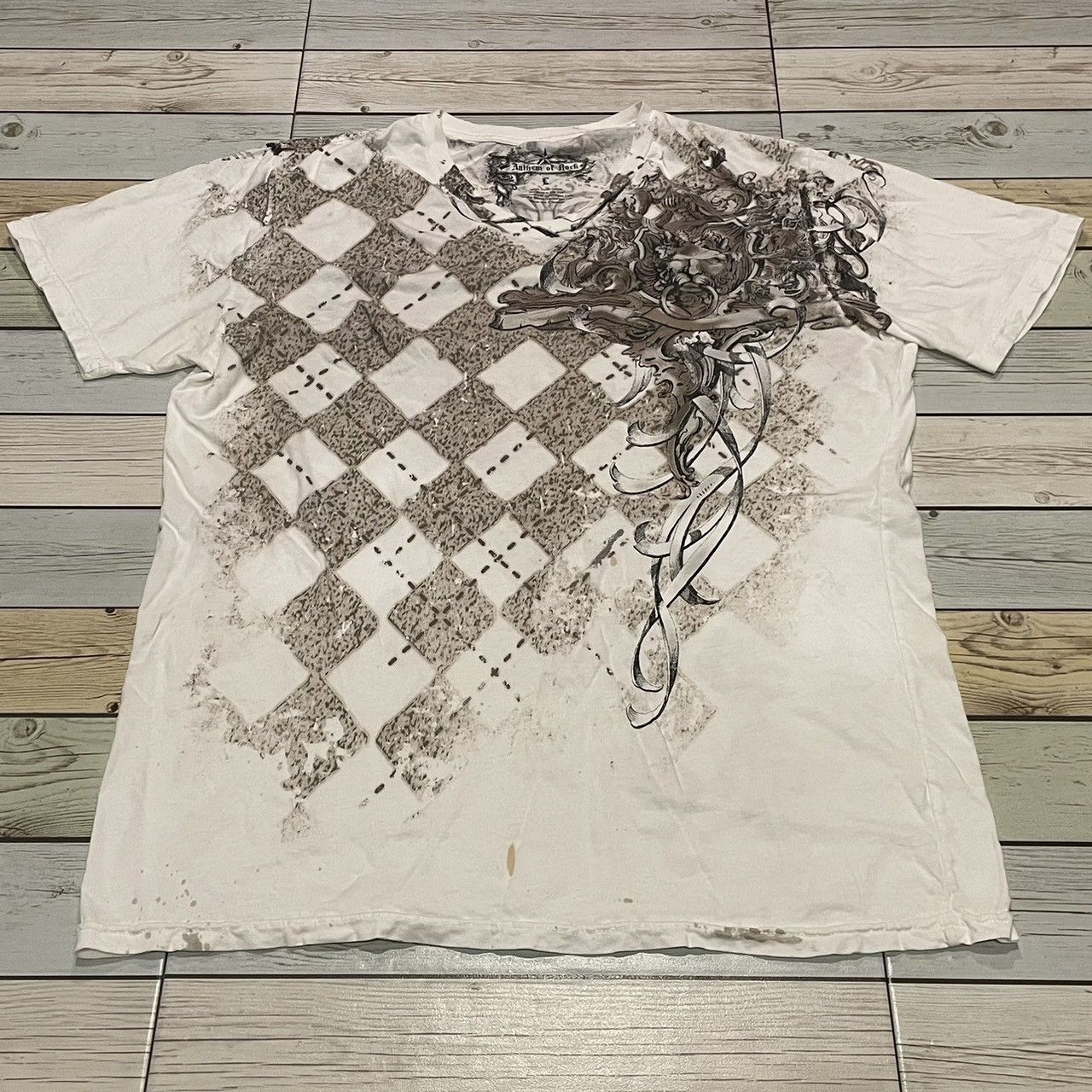 Affliction × Ed Hardy Rare Wings Cross Tee Y2K Affliction Style Size US L / EU 52-54 / 3 - 1 Thumbnail