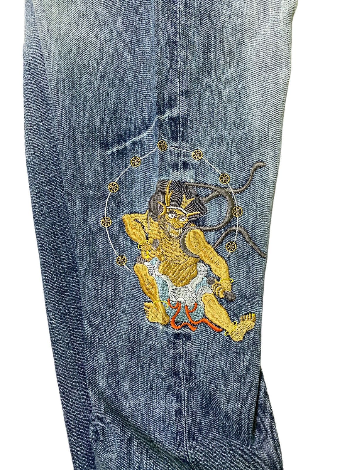 Japanese Brand × Vintage VINTAGE JAPAN DEVILS EMBROIDERED RARE DENIM JEANS Size US 27 - 16 Thumbnail