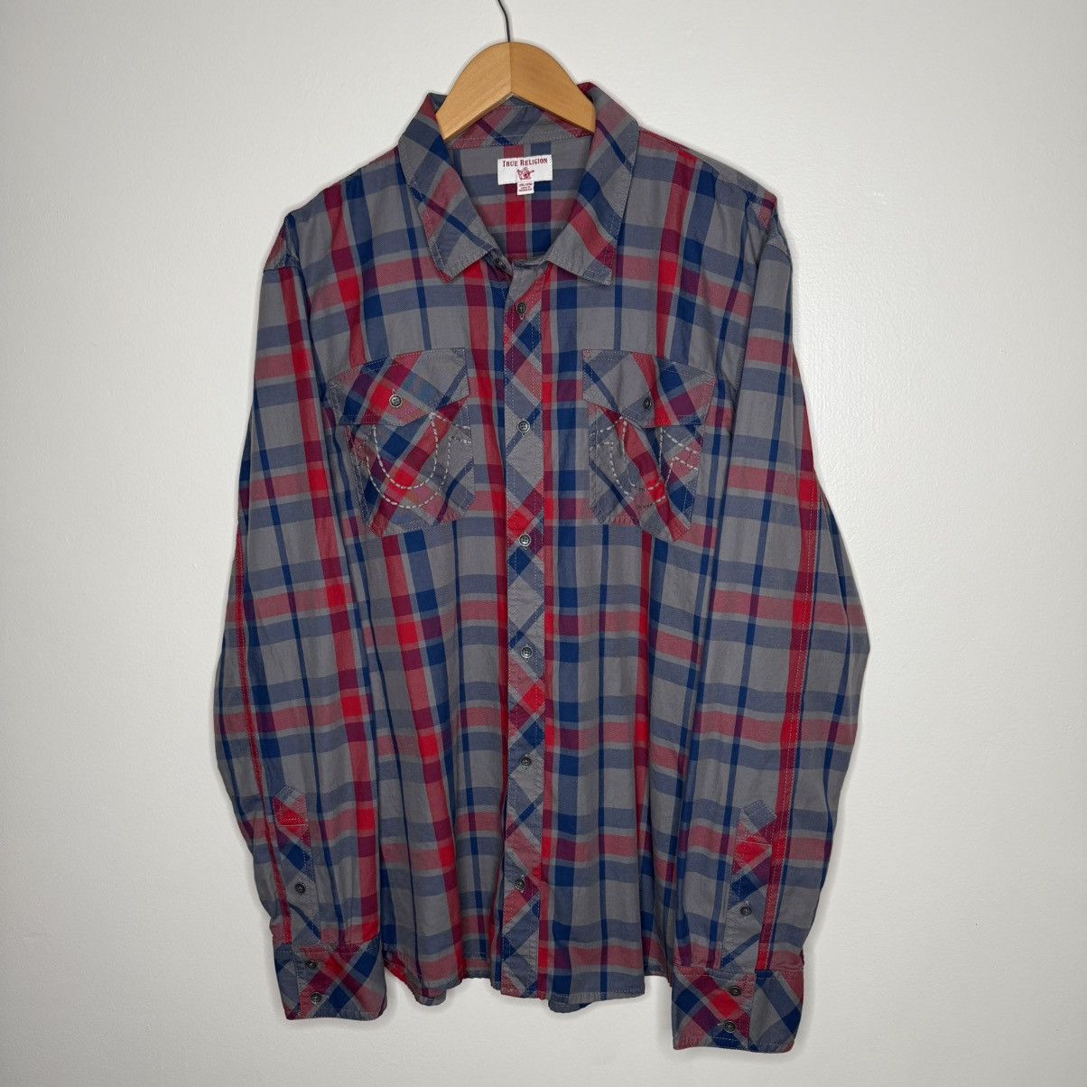 True Religion True Religion Men’s Plaid Button-Up Shirt Size XXL New Size US XXL / EU 58 / 5 - 2 Thumbnail
