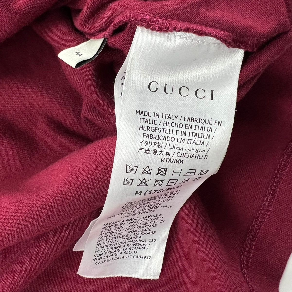 Gucci Gucci Original Gucci Burgundy T Shirt Size US M / EU 48-50 / 2 - 4 Thumbnail