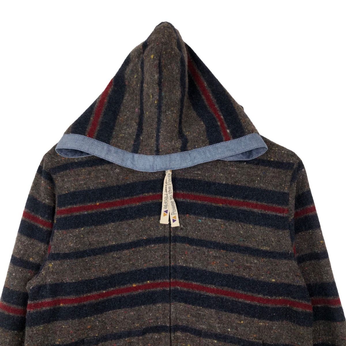Issey Miyake VINTAGE STRIPED HOODIE PTTP JAPAN ISSEY MIYAKE DESIGN Size US M / EU 48-50 / 2 - 2 Thumbnail