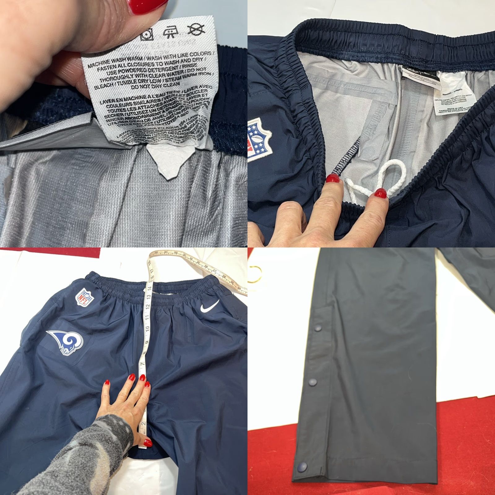 Nike Nike NFL Rams Navy BLUE Storm-fit Rain Pants Men's XL Snap Zip Leg Stretch Waist Size US 36 / EU 52 - 8 Thumbnail