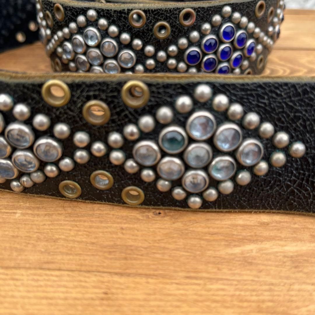 Hysteric Glamour Baltazar Studded Crystal Leather Belt Size ONE SIZE - 4 Thumbnail