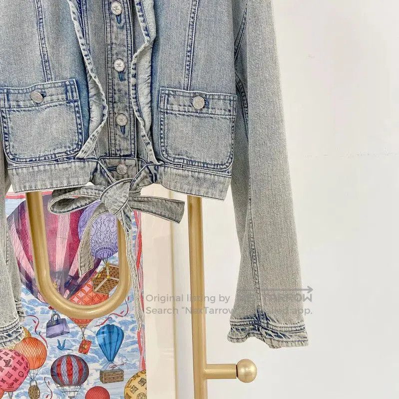 Chanel Chanel Blue Cotton Women's Jacket . Size XS / US 0-2 / IT 36-38 - 4 Thumbnail