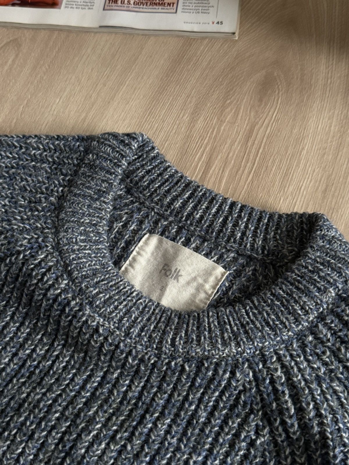 Folk Vintage Folk Fisherman Knit Wool Sweater Japanese Style Size US S / EU 44-46 / 1 - 7 Thumbnail