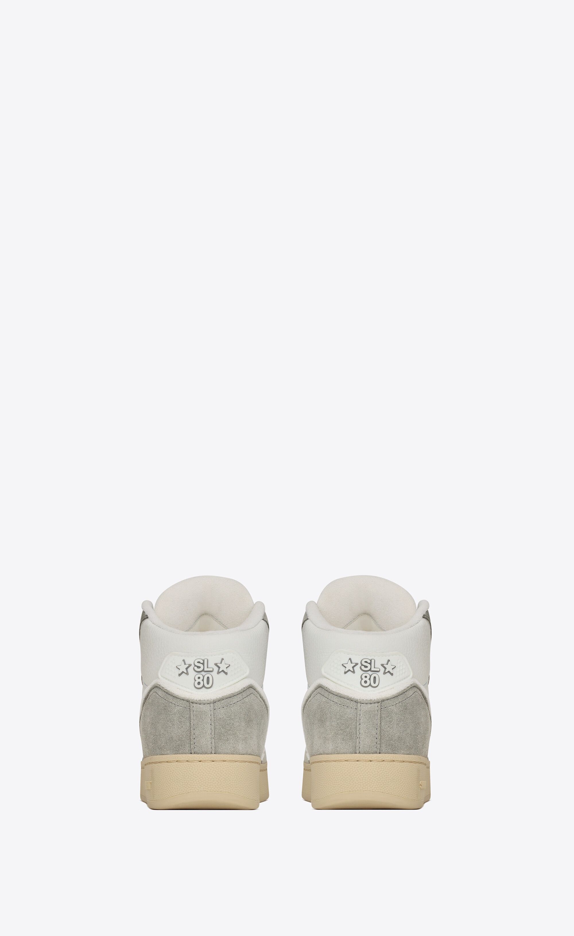 Saint Laurent Paris o1bcso1str1224 SL/80 Mid Top Sneakers in White Size US 8 / EU 41 - 5 Thumbnail