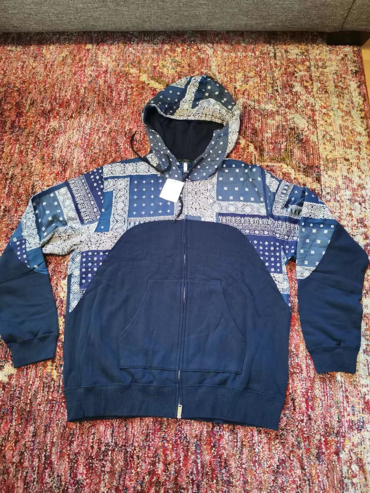 Sophnet. Brand New* Bandana Chest Panel Zip Up Hoodie Black XL Size US XL / EU 56 / 4 - 1 Thumbnail