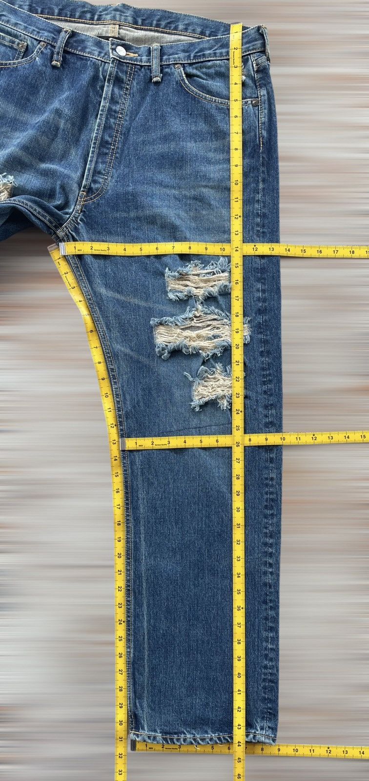 Designer × Fashion Victim × Japanese Brand VICTIM JAPAN DISTRESSED JEANS Size US 37 - 17 Thumbnail