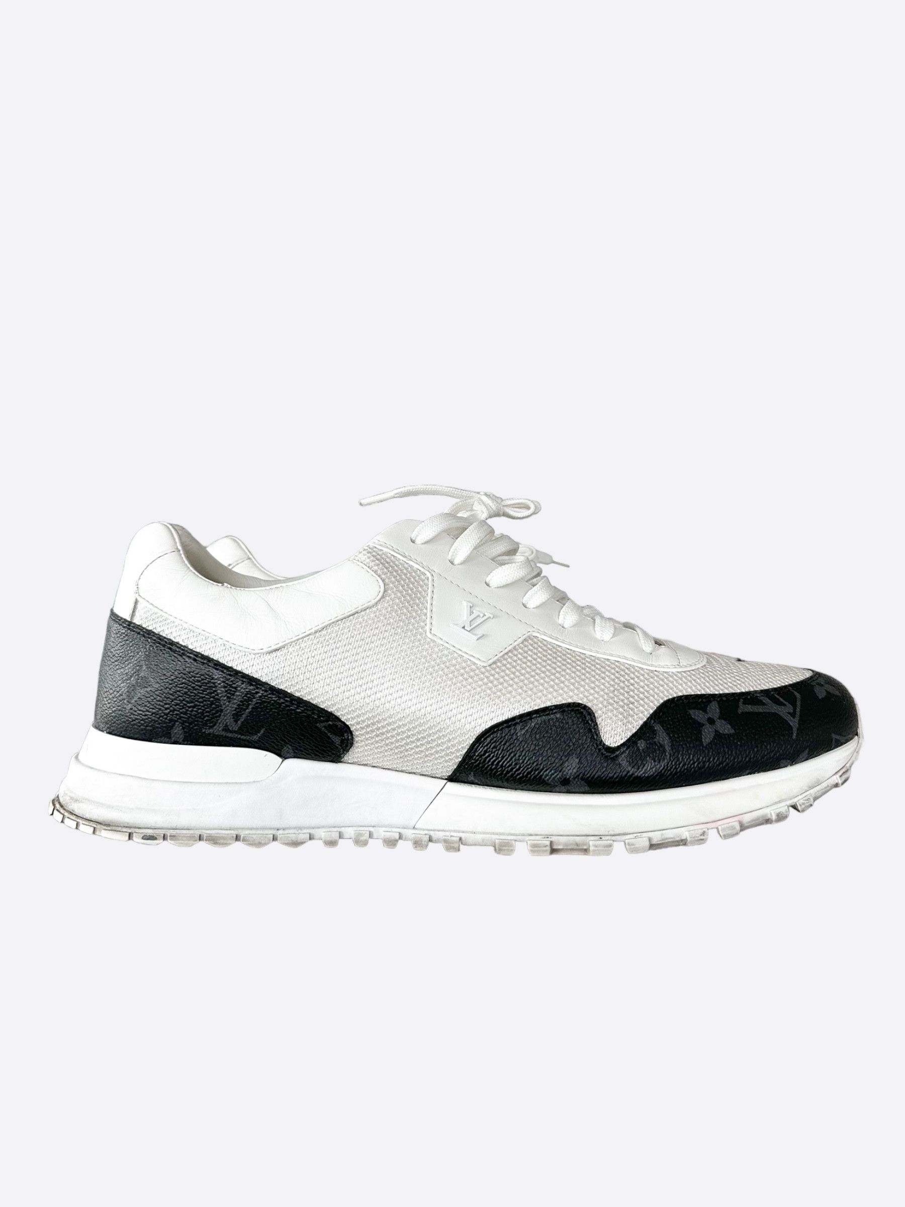 Louis Vuitton Louis Vuitton White & Monogram Eclipse Run Away Sneakers Size US 11 / EU 44 - 1 Thumbnail