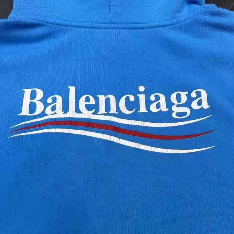 Balenciaga balenciaga blue hoodie with logo Size US XS / EU 42 / 0 - 3 Thumbnail
