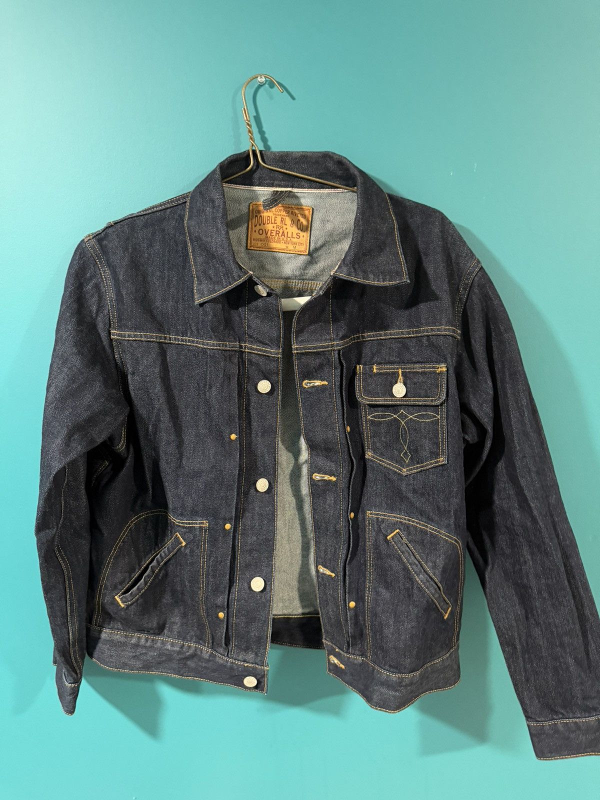 RRL Ralph Lauren Double RL Railman Indigo Striped Twill Engineer