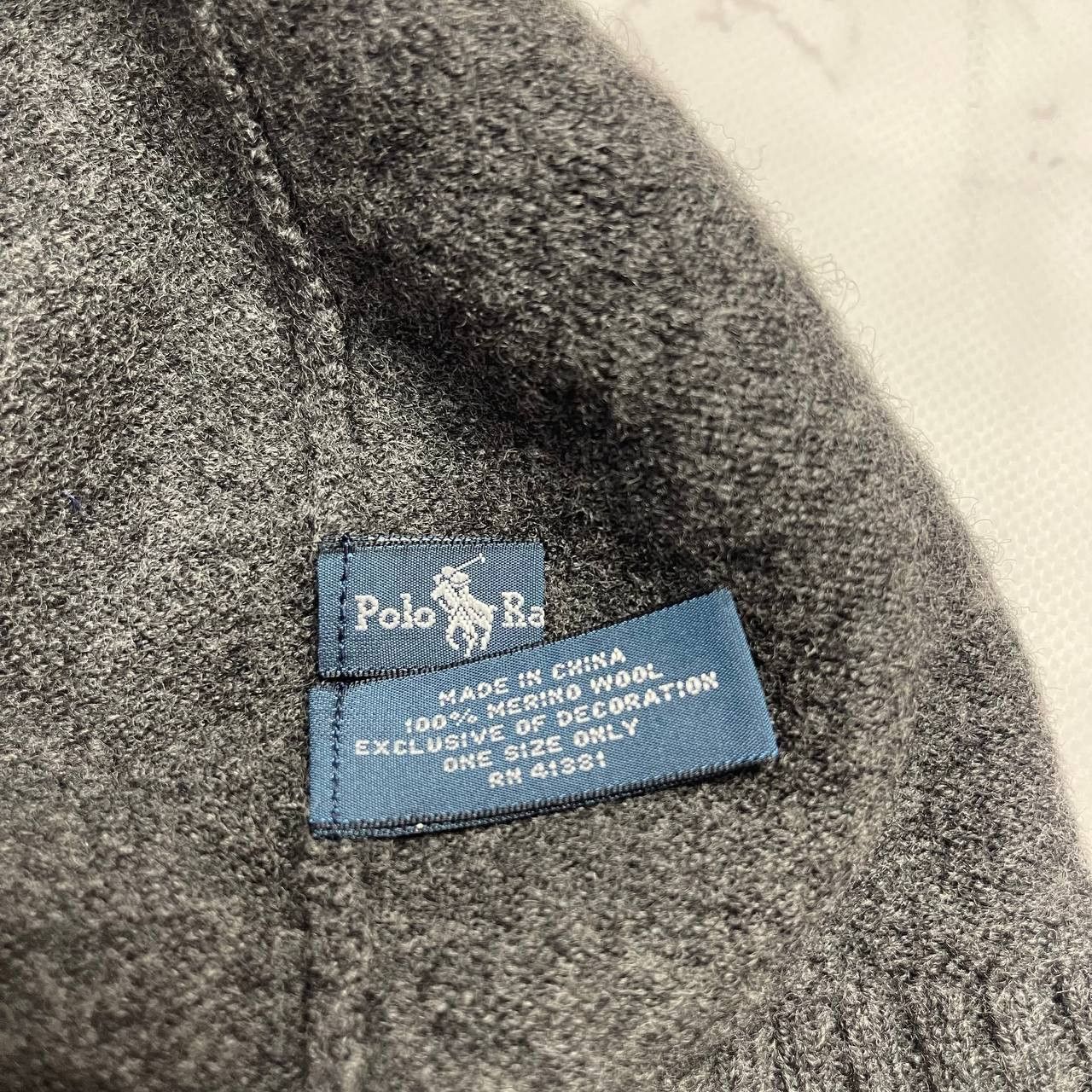 Polo Ralph Lauren Polo Ralph Lauren Wool Beanie Grey Size ONE SIZE - 13 Thumbnail