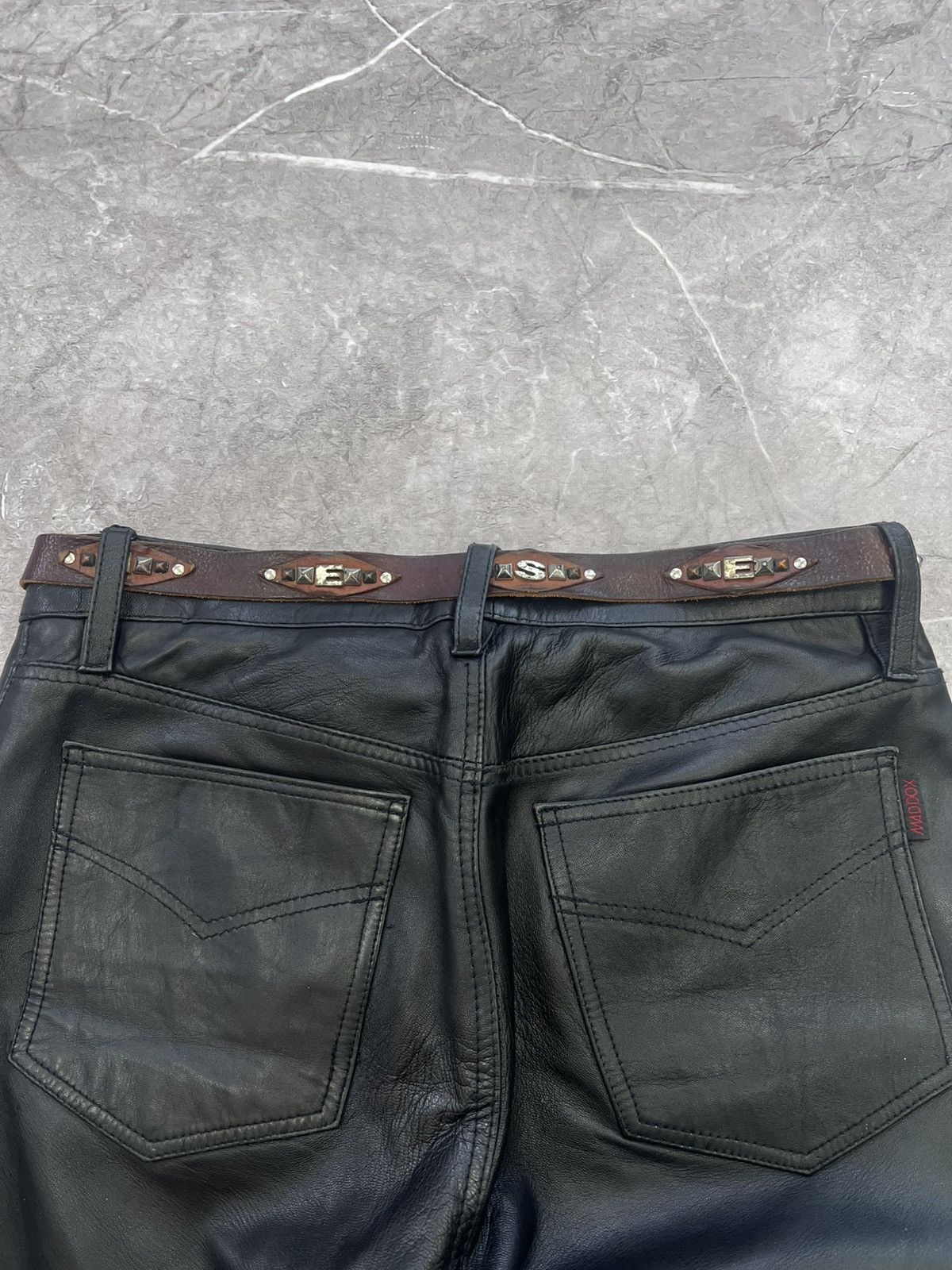 Diesel × Vintage VINTAGE Y2K BROWN LEATHER METAL LOGO DIESEL BELT Size ONE SIZE - 1 Thumbnail