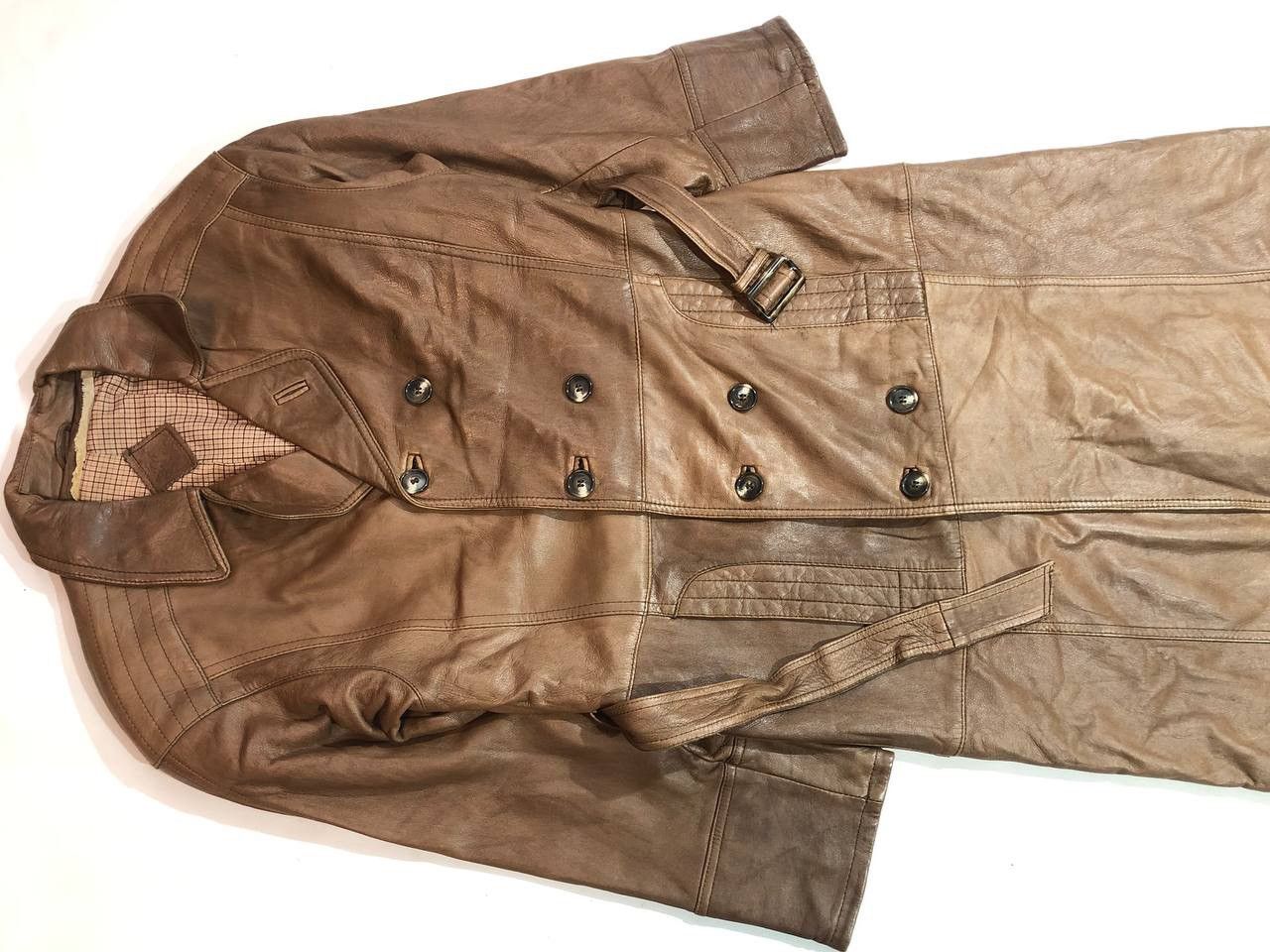 Vintage Vintage Coat Leather Jacket Vintage Brown Size US S / EU 44-46 / 1 - 4 Thumbnail