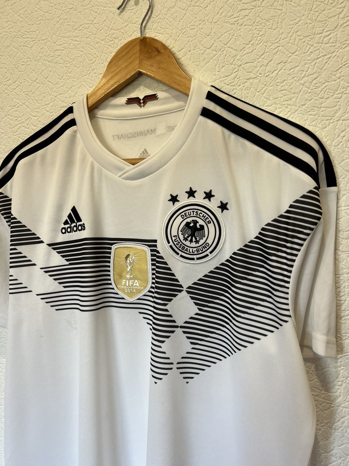Adidas Adidas Germany 2018 Home Kit Mercedes Benz Soccer Jersey Size US L / EU 52-54 / 3 - 2 Thumbnail