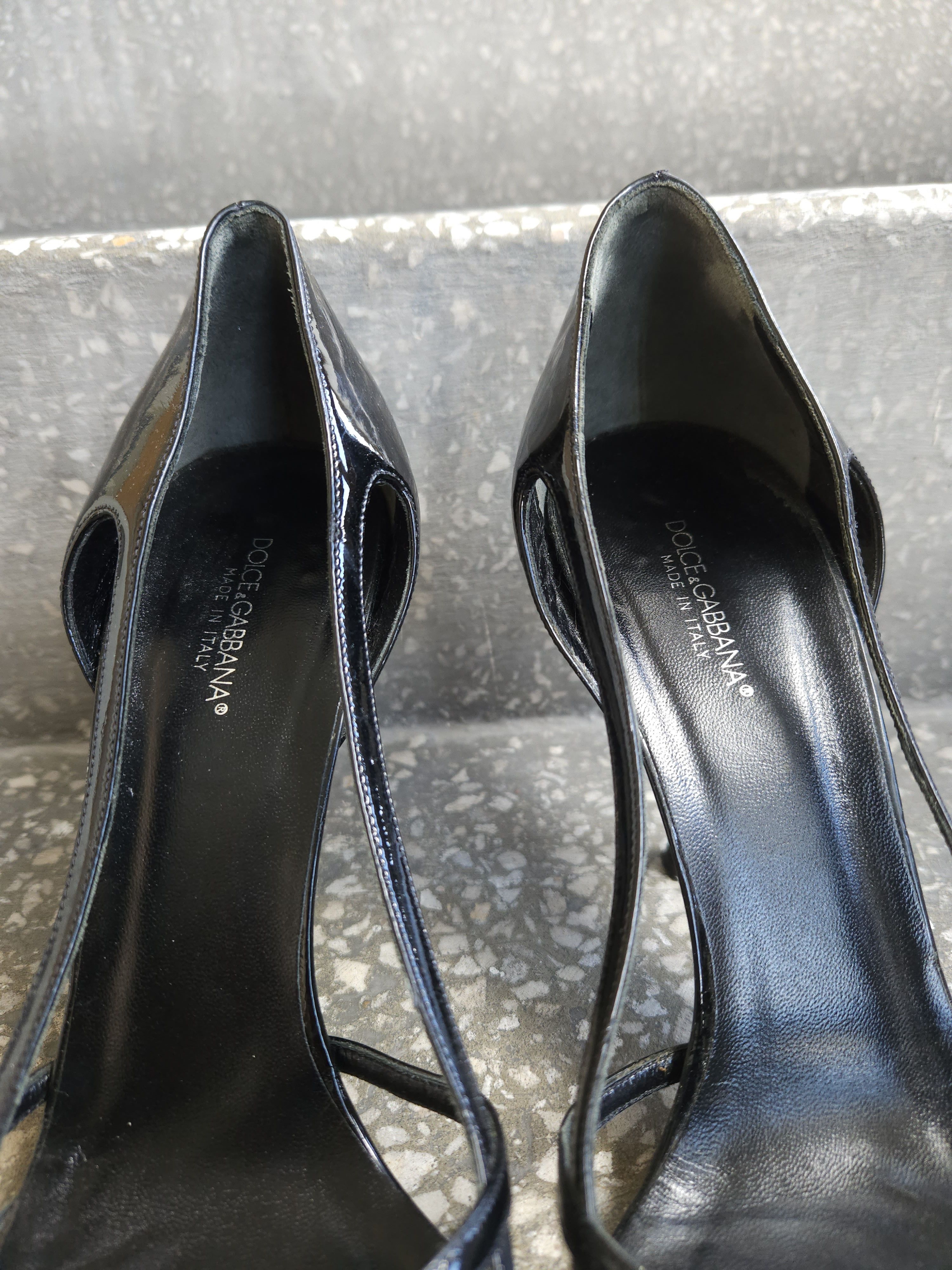Dolce & Gabbana Dolce gabbana black patent leather pointed toe heels Size US 10 / IT 40 - 22 Thumbnail