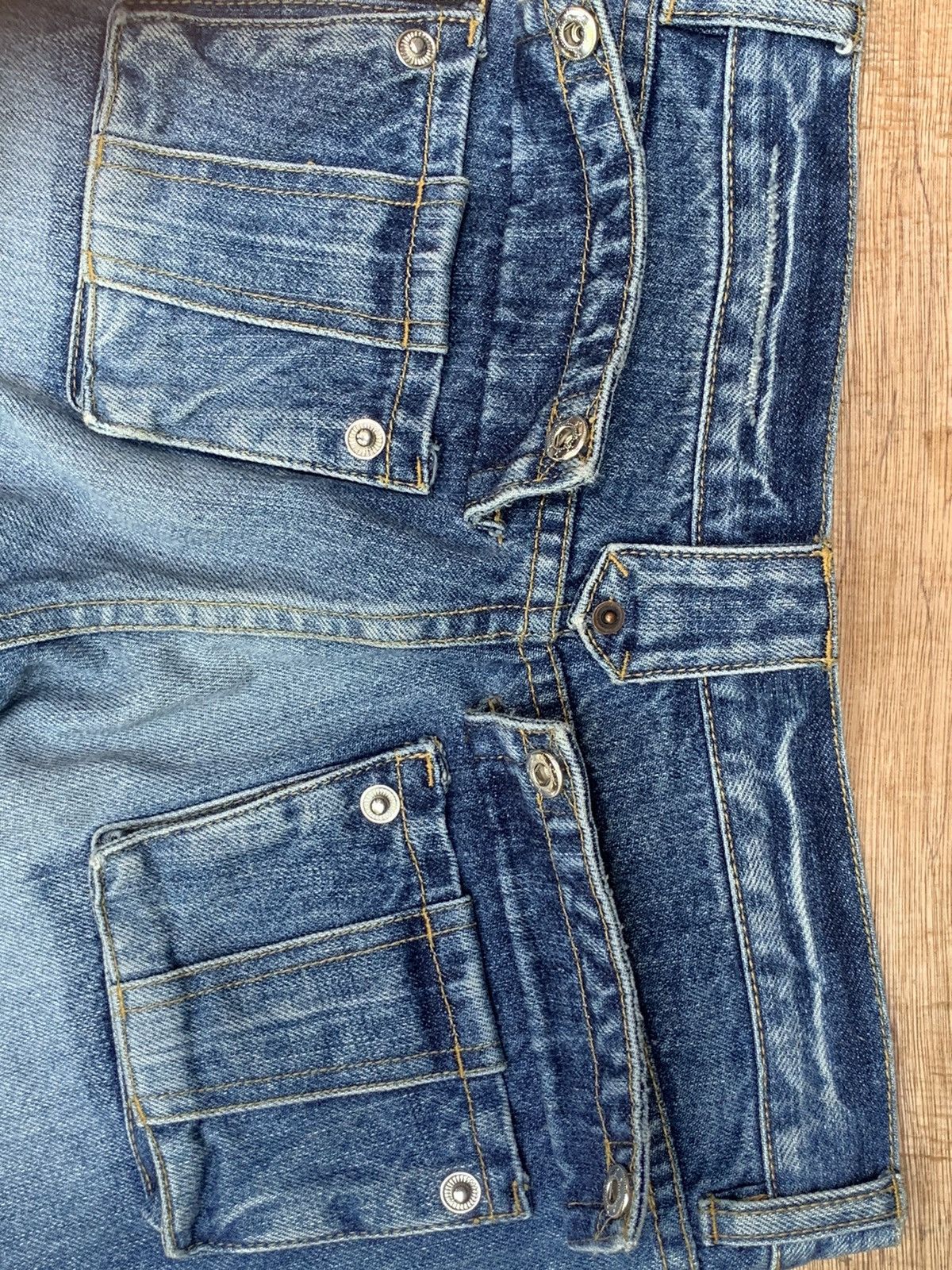 Beauty Beast × If Six Was Nine × Japanese Brand Bit Blue Distressed Multizipper Denim Pants Size US 28 / EU 44 - 19 Thumbnail