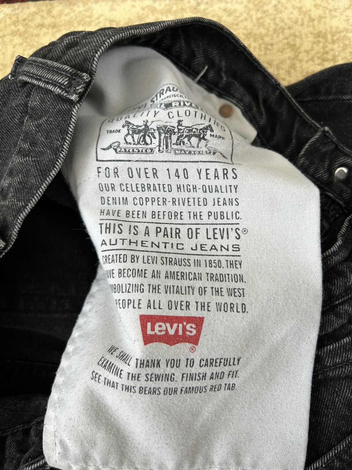 Levi's × Vintage Vintage 90s Levis 550’s Faded Black Denim Jeans Size US 33 - 10 Thumbnail