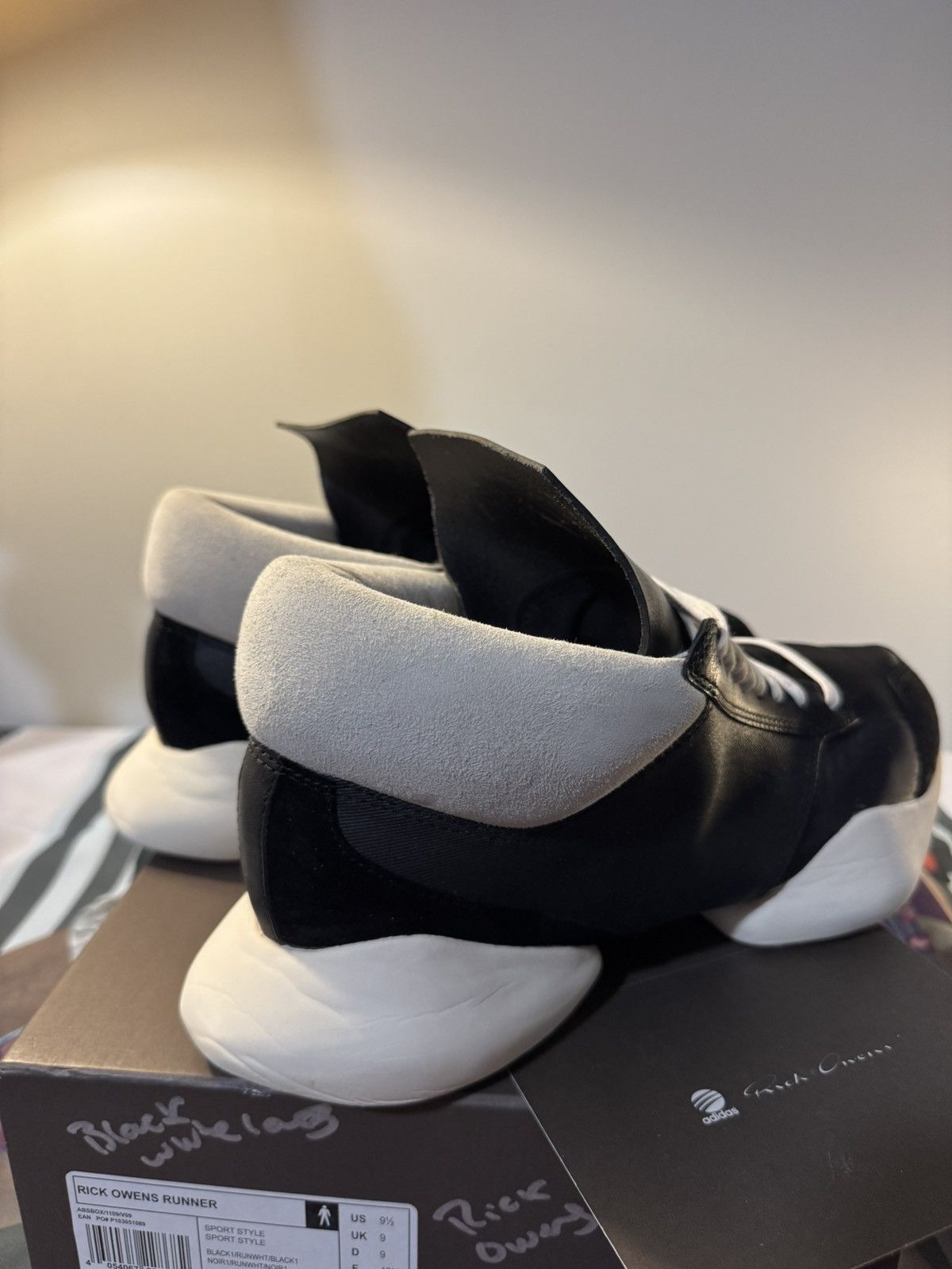 Adidas RICK OWENS X Adidas Tech RUNNER Size US 9.5 / EU 42-43 - 6 Thumbnail