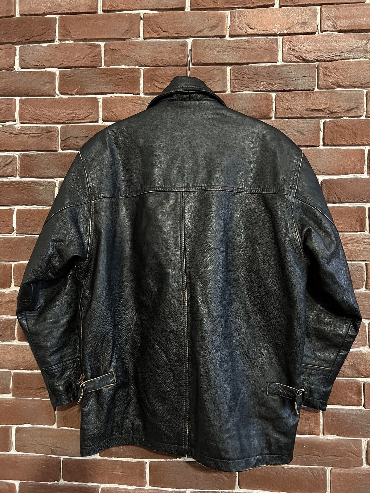 Vintage Rare Vintage Genuine Leather Boxy Cropped Jacket 90s Metal Size US M / EU 48-50 / 2 - 2 Thumbnail