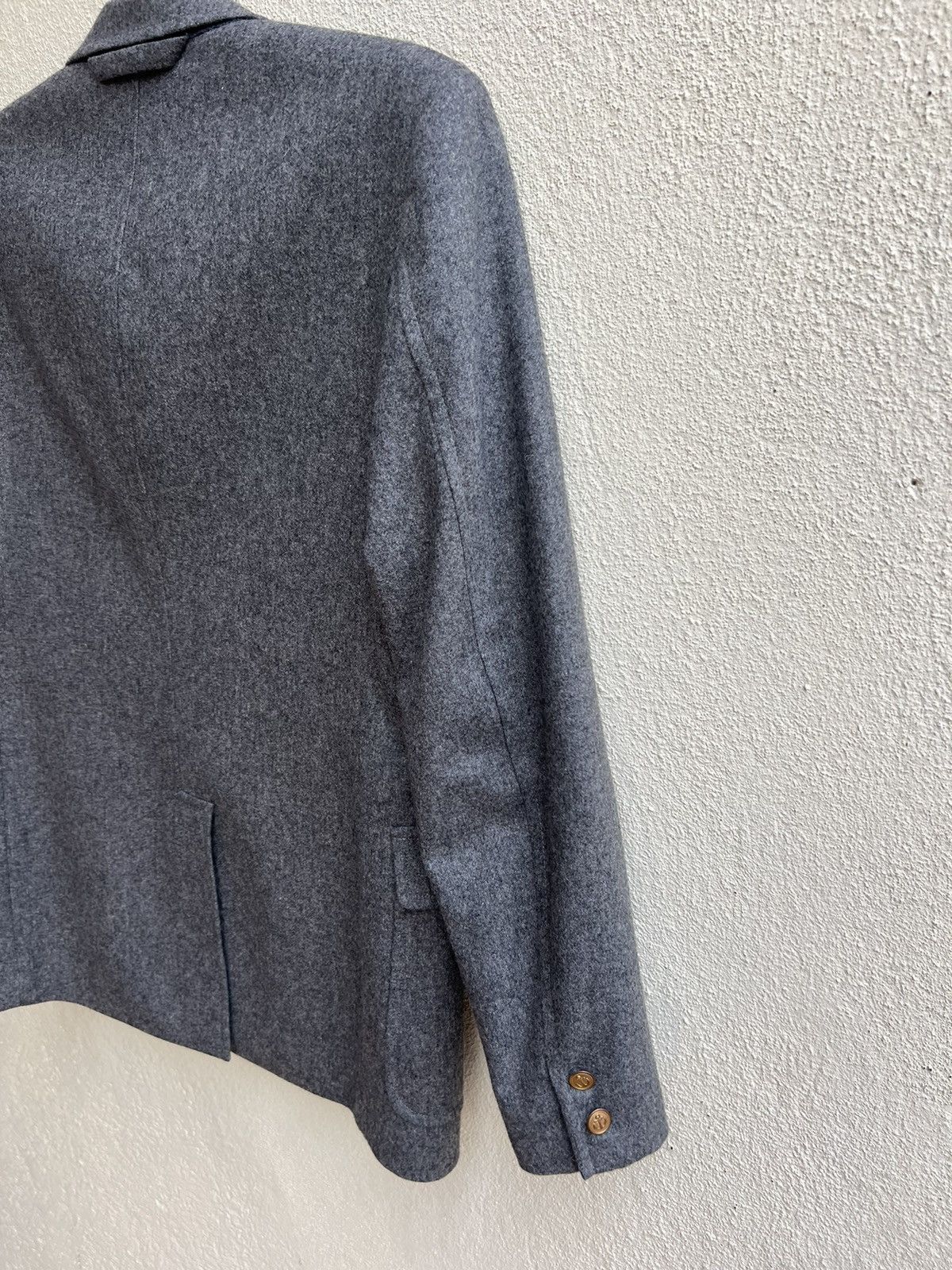 Blue Blue Japan Vintage Blue Blue Japan Grey Wool Coat Blazer Jacket Size US M / EU 48-50 / 2 - 12 Thumbnail