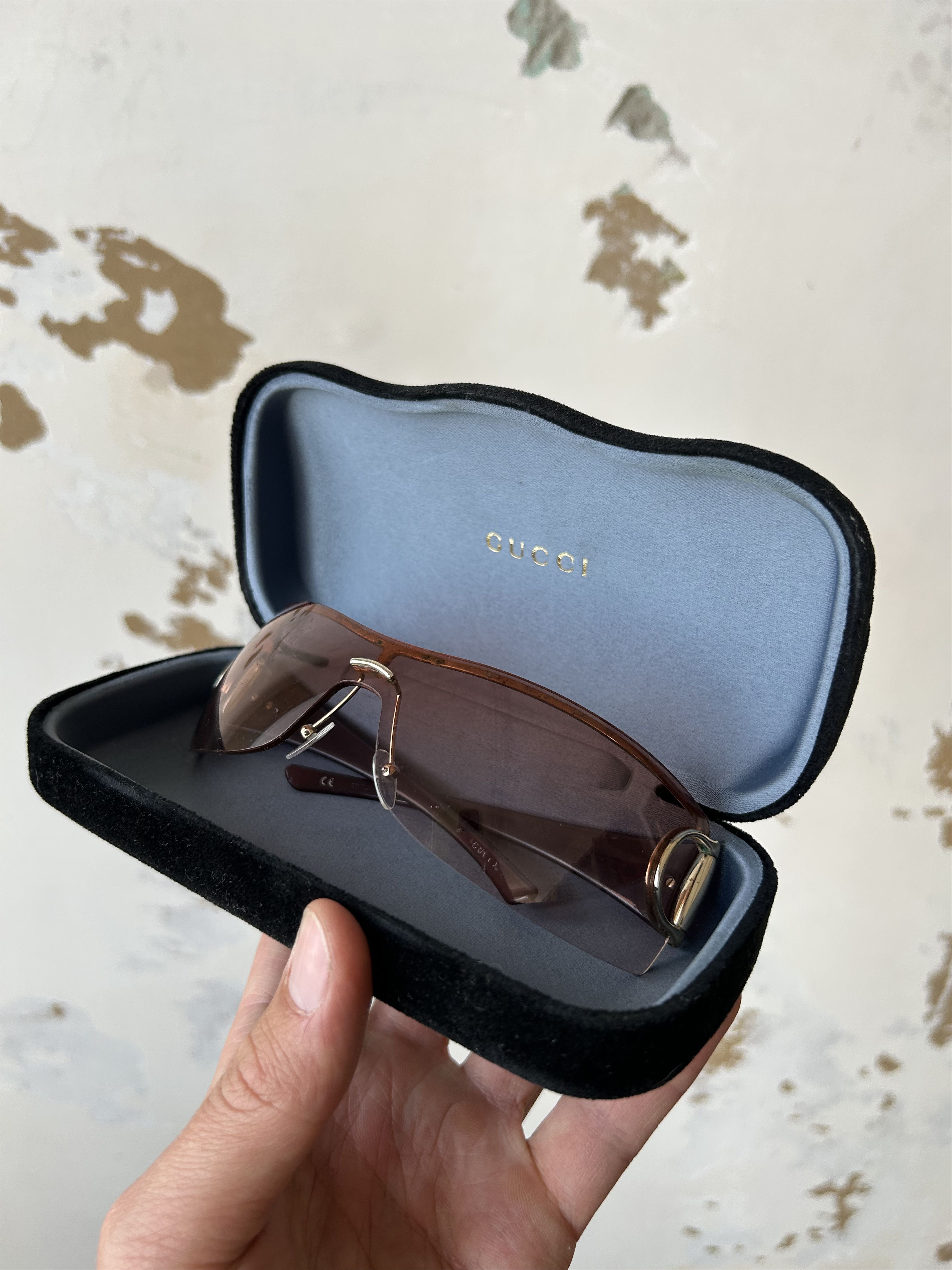 Gucci Y2K Sunglasses 00s Plastic Frame Vintage Glamour