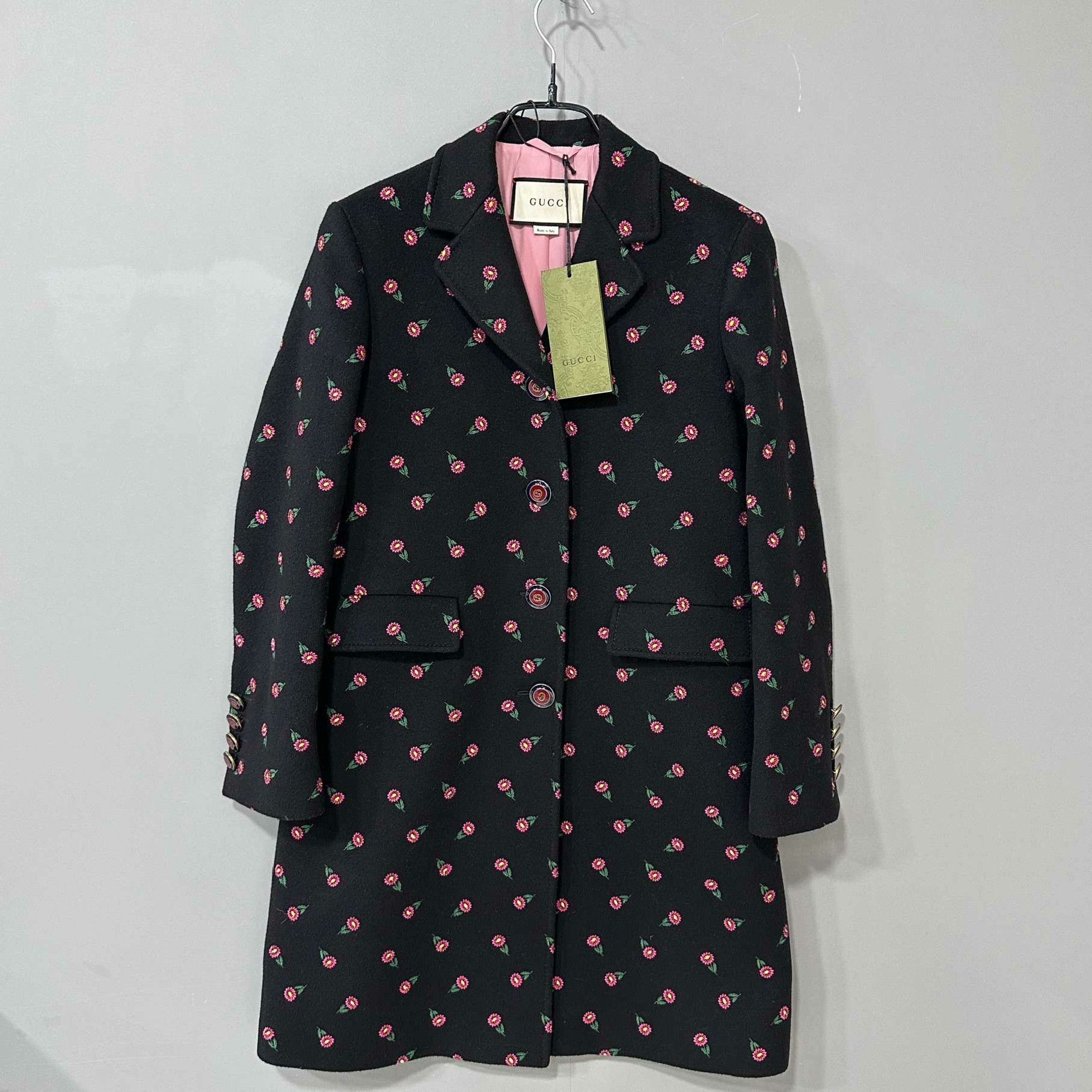Gucci Gucci Wool Embroidered Coat S Women Size S / US 4 / IT 40 - 1 Thumbnail
